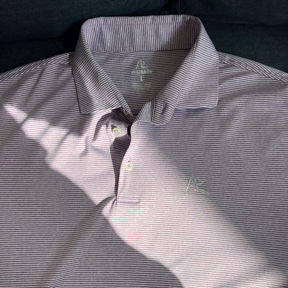 Rhoback golf polo size large.